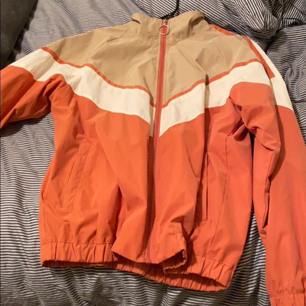 Orange/tan track jacket
